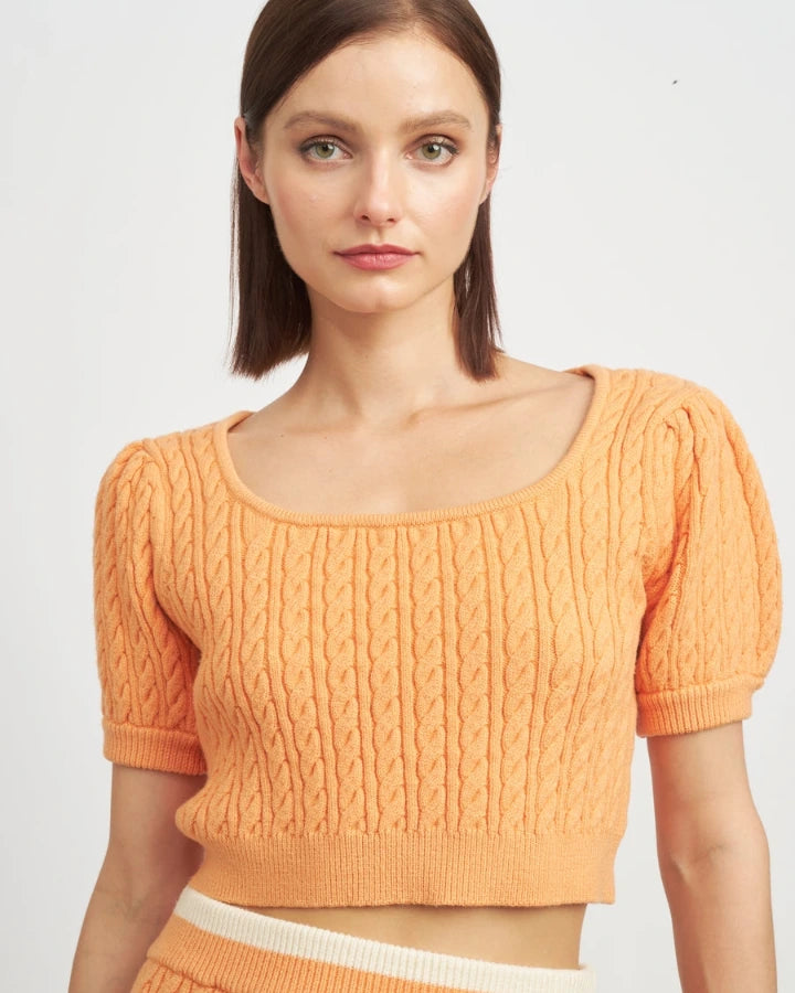Cable Knit Sweater Tee