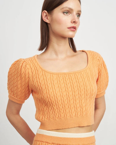 Cable Knit Sweater Tee
