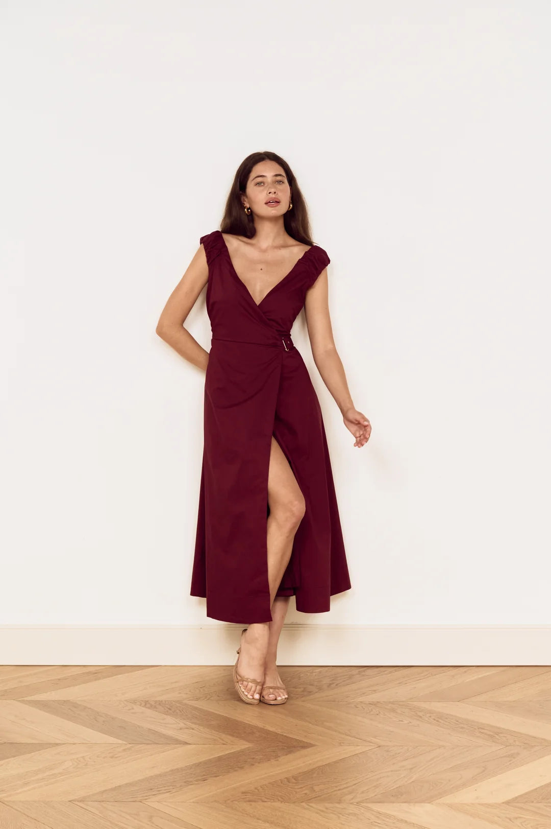burgundy wrap midi dress Cotton Detail in L / Wine elegant dresses Handmade men black alligator Size:US 9.5 / EU 40.5 Depending on the length