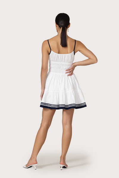 Rosa Embroidered Mini Poplin Dress