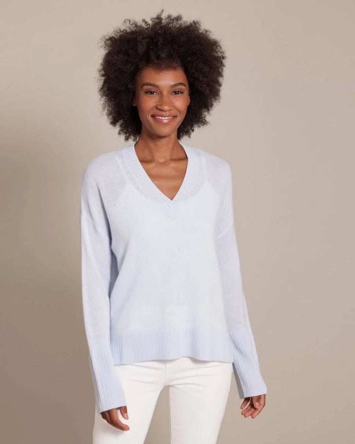 100% Cashmere Devin Hi-Low V-Neck