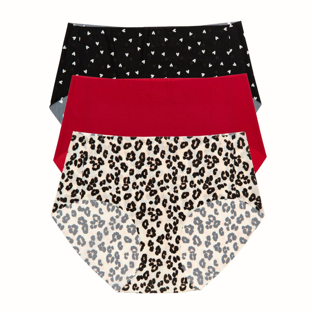 Like Nothing Hipster 3-Pack - Black/Red/Cream