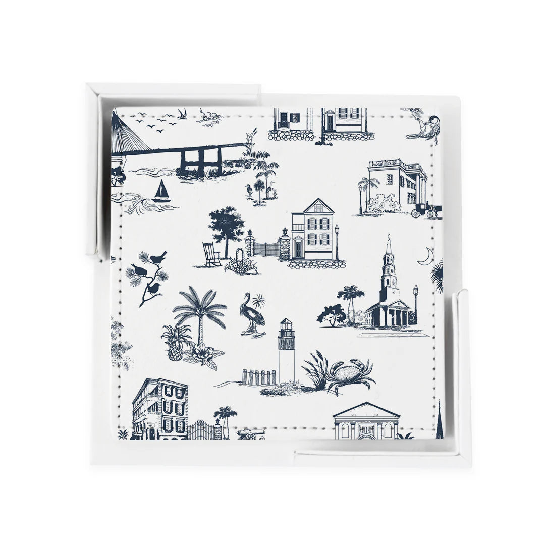 Charleston Toile Coaster Set