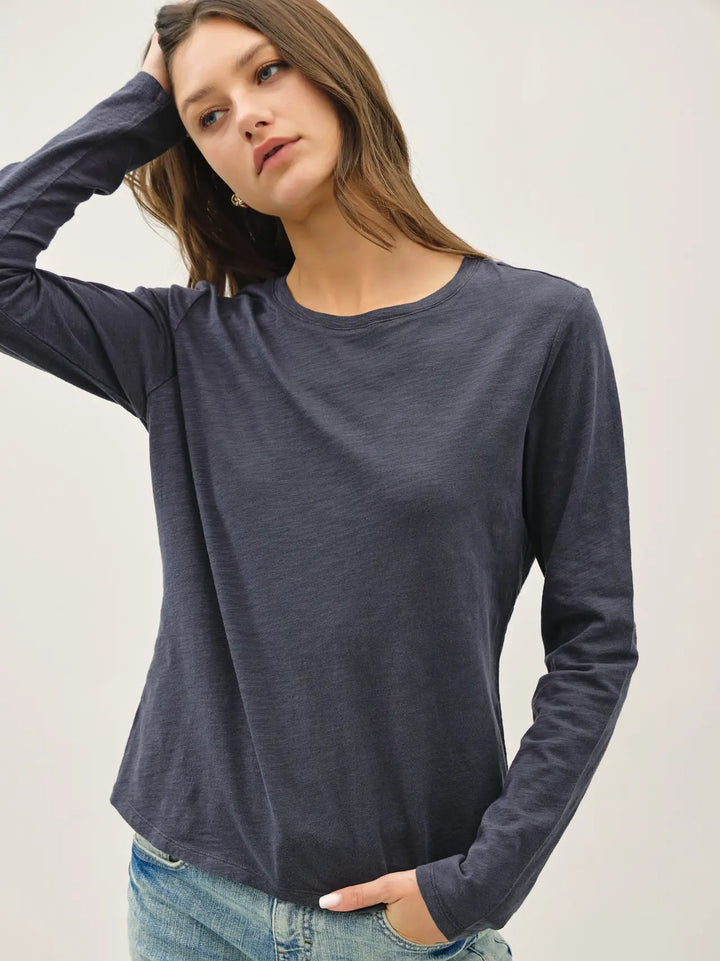 Cotton Slub Long Sleeve Tee