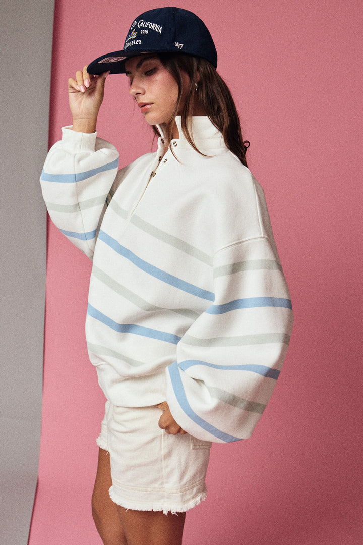 Multi Color Stripe Sweatshirt