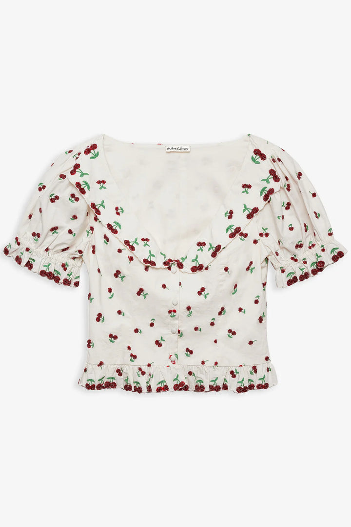 Beaded Cherries Top