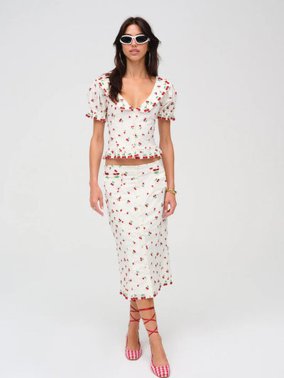 Beaded Cherries Top