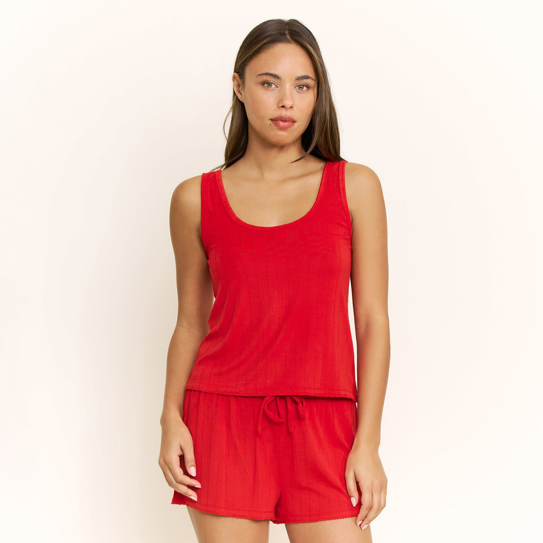 Cloud Modal Tank - Holly Red