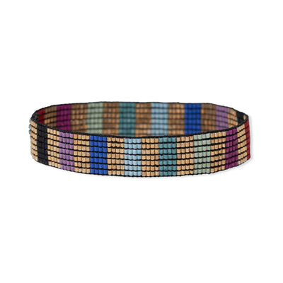 Alex Vertical Lines Beaded Stretch Bracelet