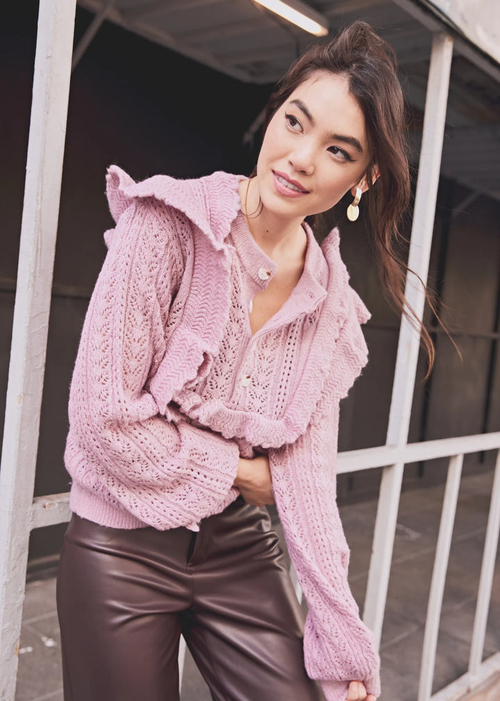 Maddy Ruffle Polo Top