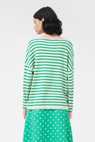 Green Stripe Pullover