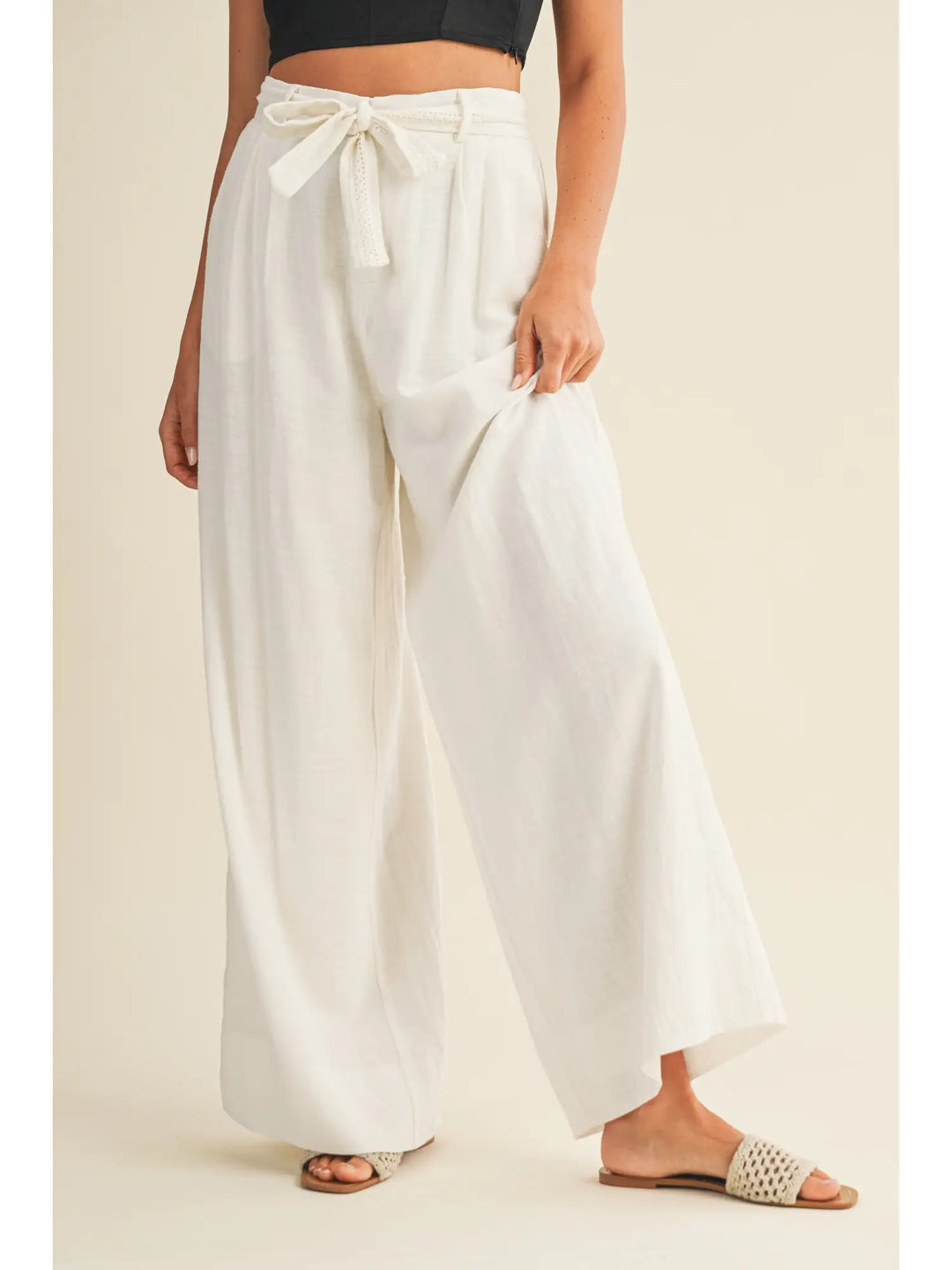 Lace Trimmed Trousers