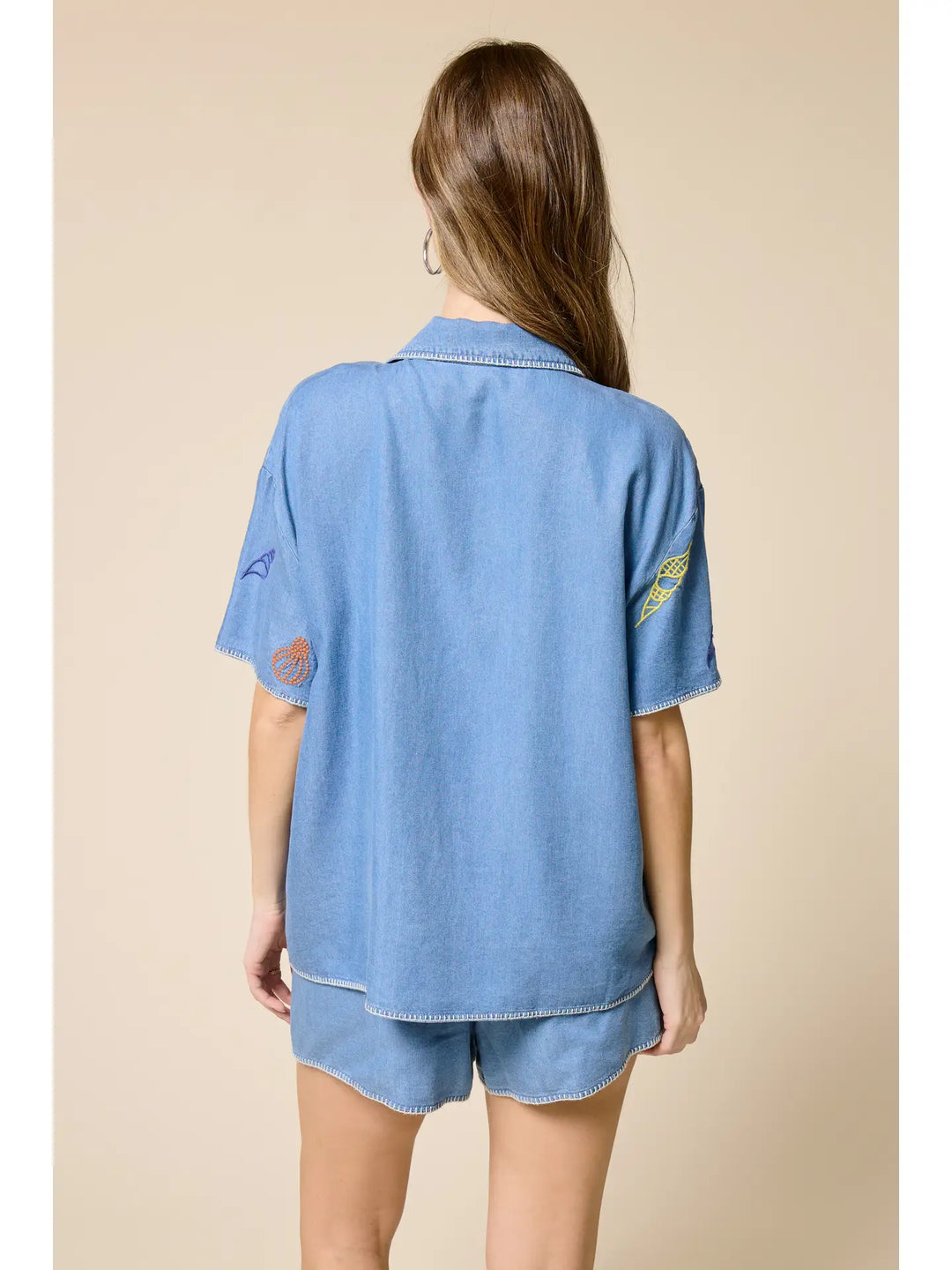 Coastal Chambray Top