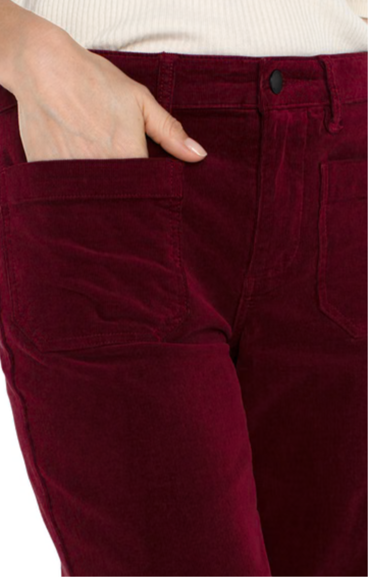 Corduroy Crop Wide leg w/pat