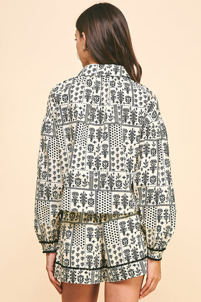 Print Button Down Shirt