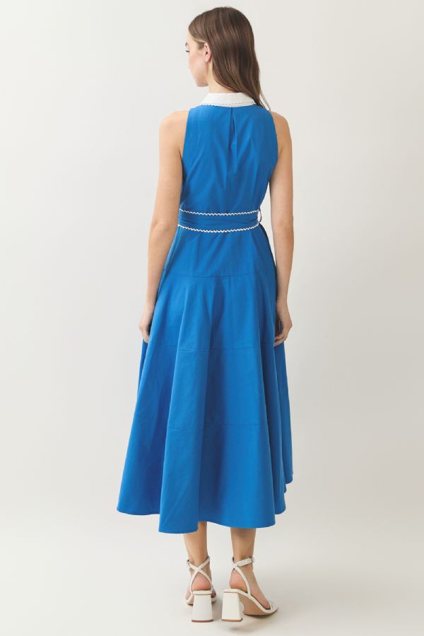 Ric Race Trim Detailed Midi Dress