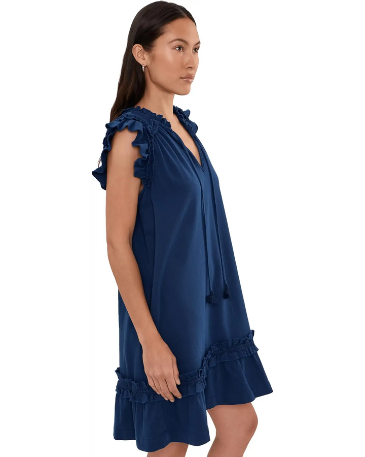 Flutter Sleeve Ruffled Dress