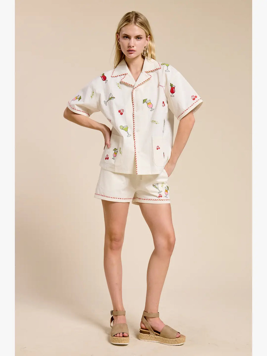 Capri Notte Embroidered Shorts