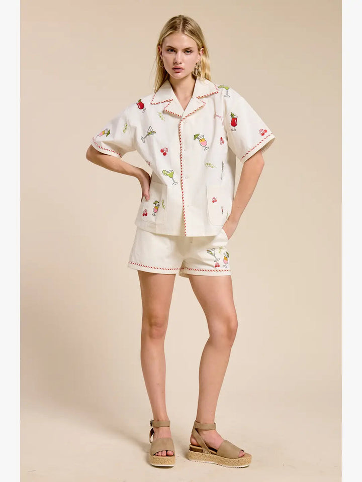 Capri Notte Embroidered Shorts