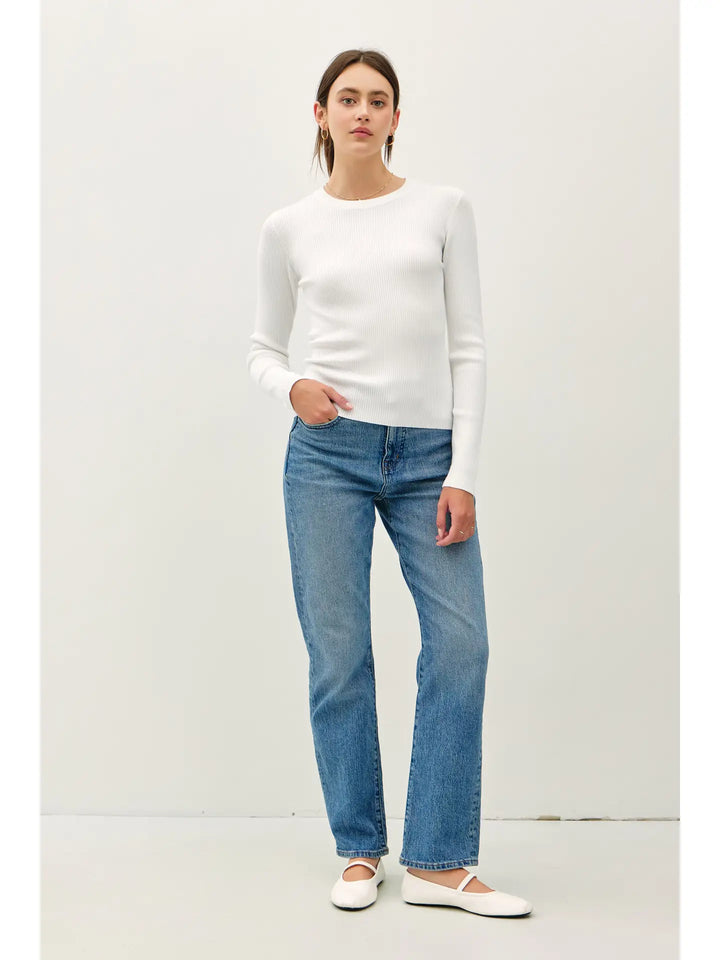 Ribbed Crewneck Sweater
