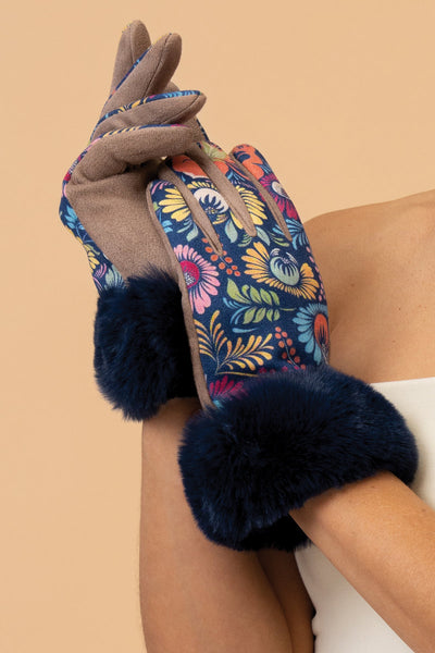 Bernadette Folk Art Floral Gloves