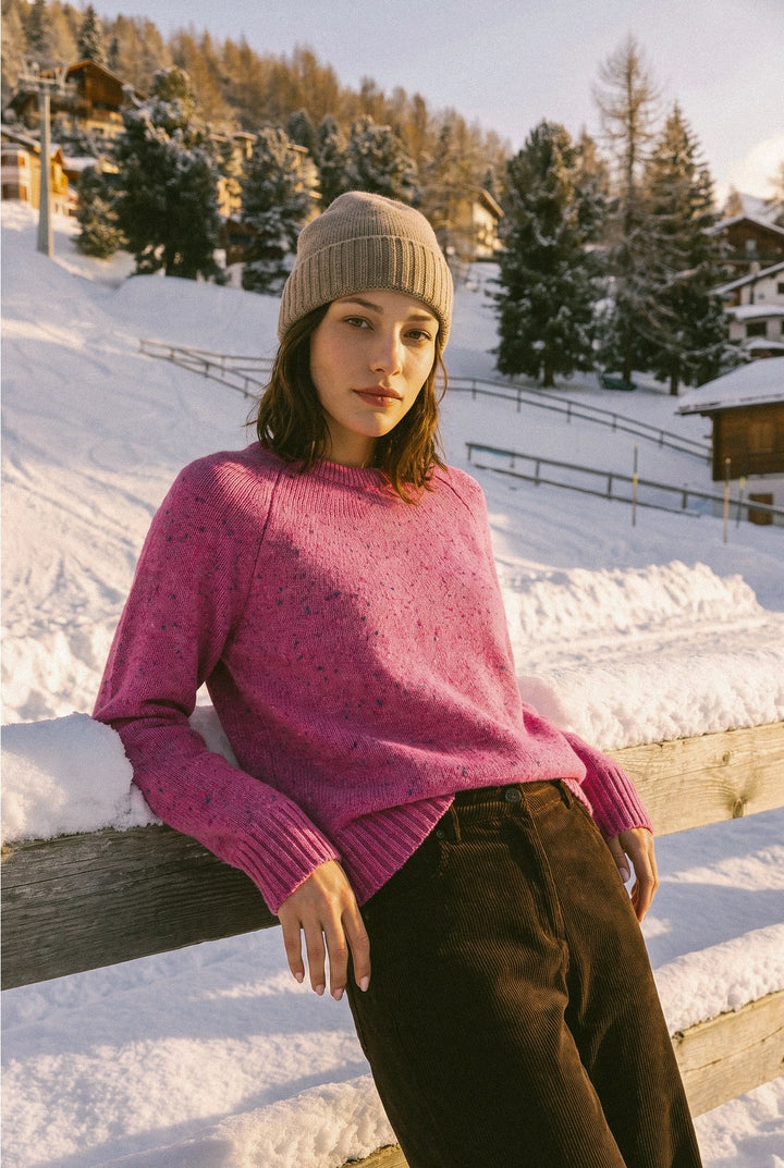 Oversized Speckled Raglan Sweater