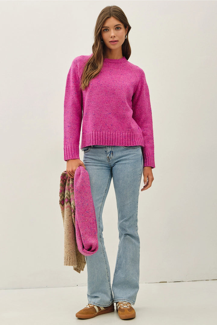 Oversized Speckled Raglan Sweater