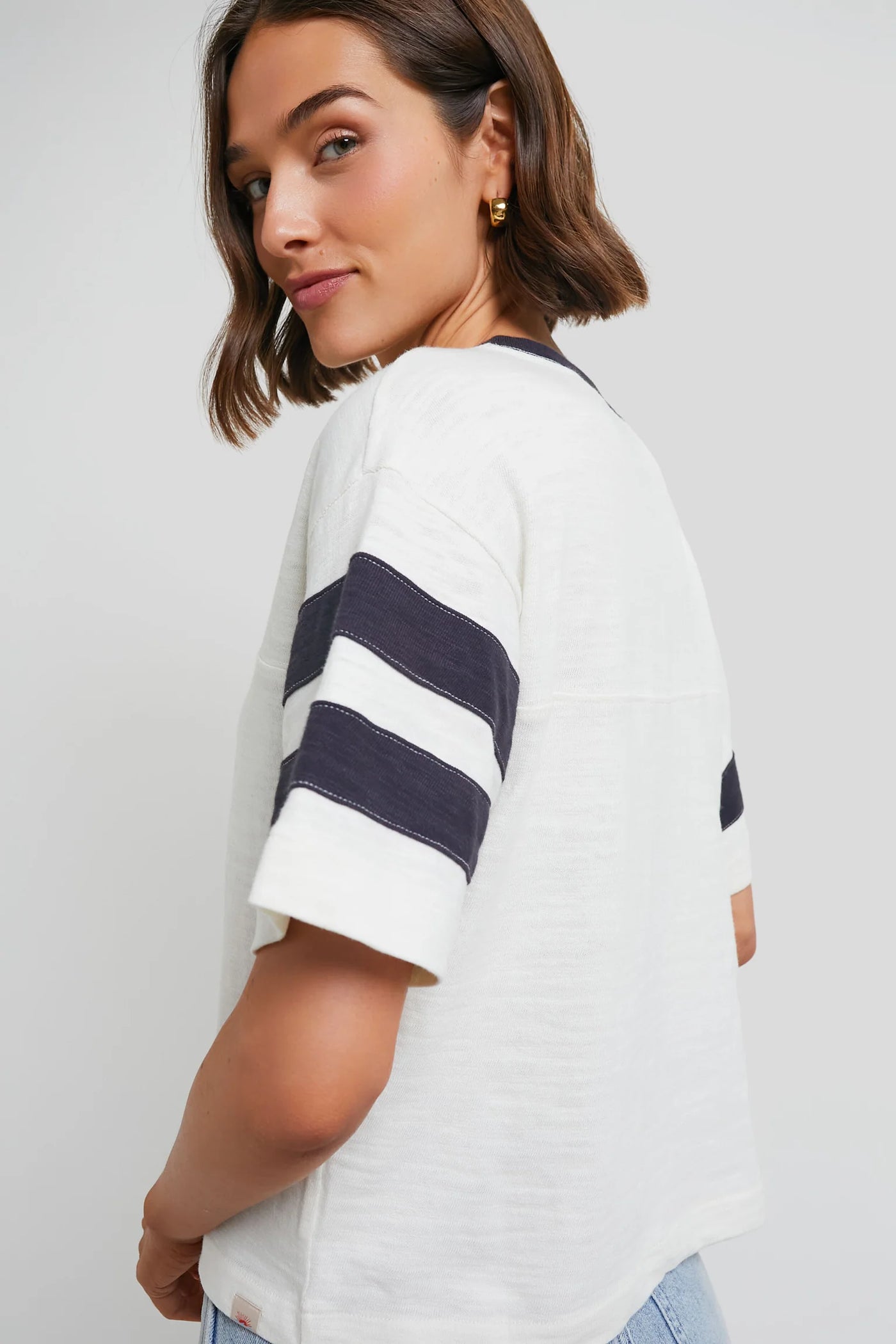 Sunwashed slub varsity tee