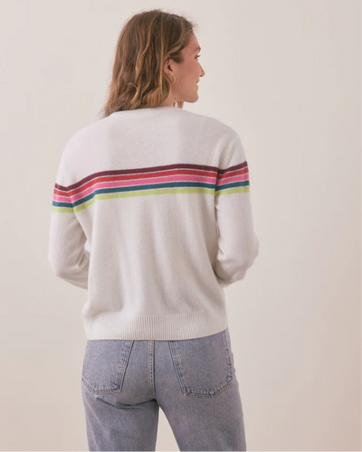 Harper cashmere sweater multi stripe