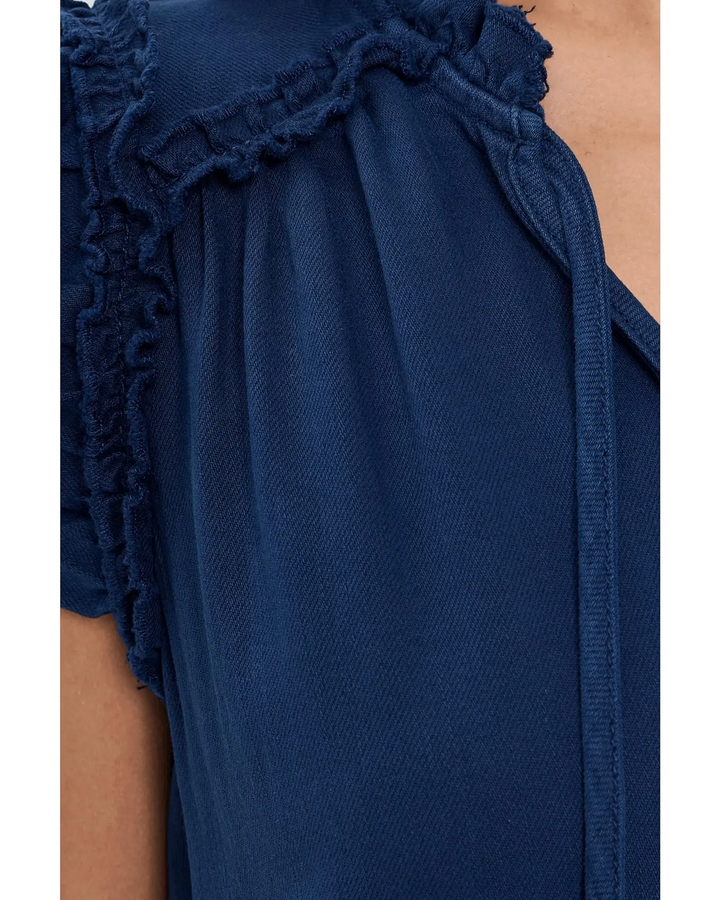 Flutter Sleeve Ruffled Dress