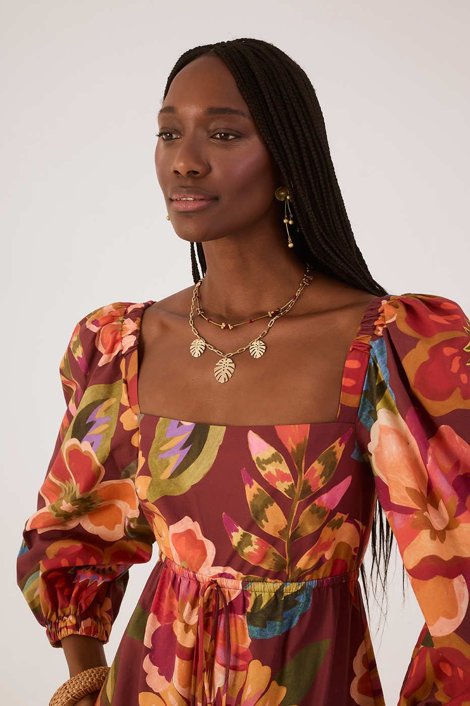 Dress with Garden Print