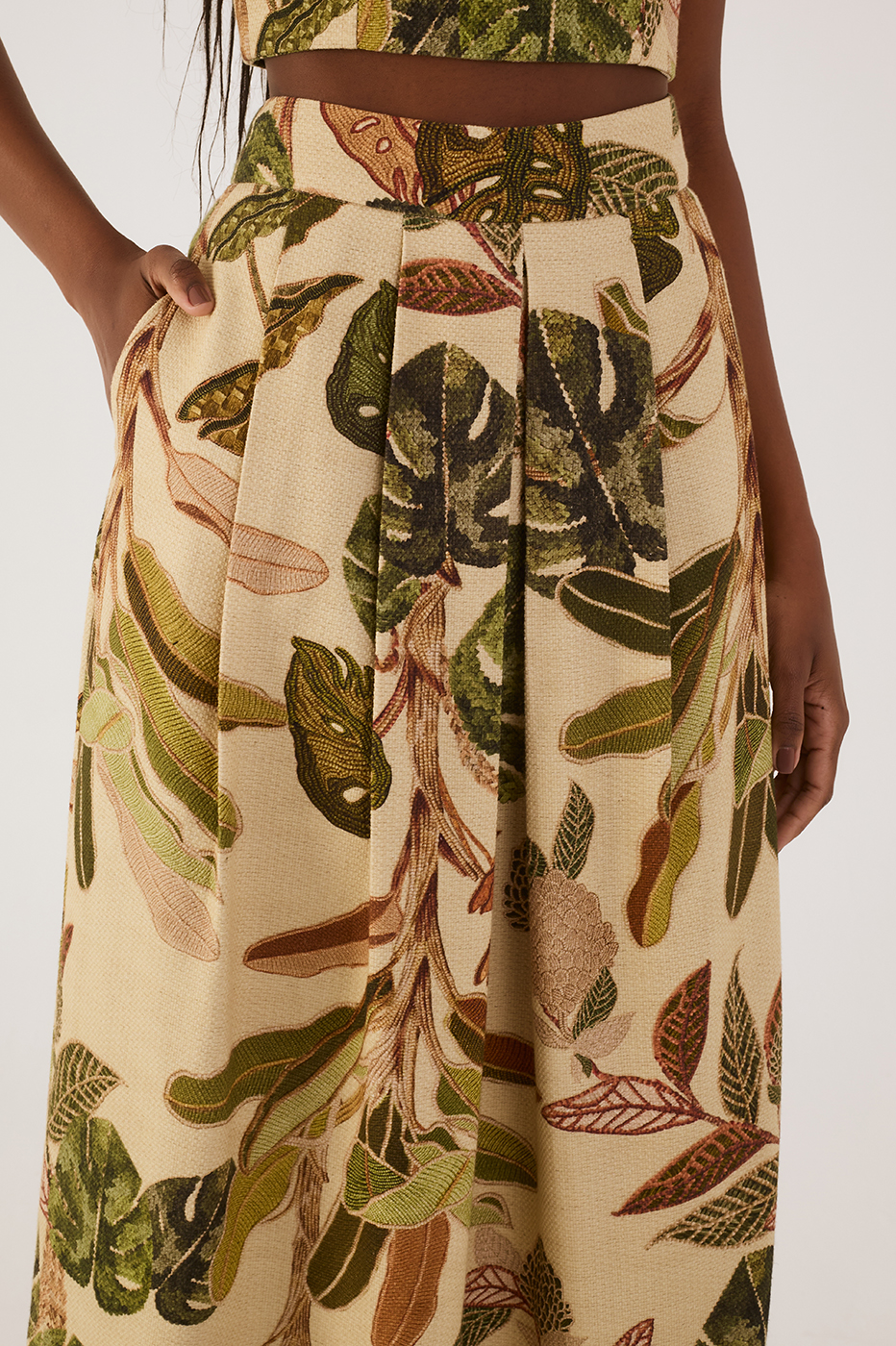 Forest Pleated Skirt