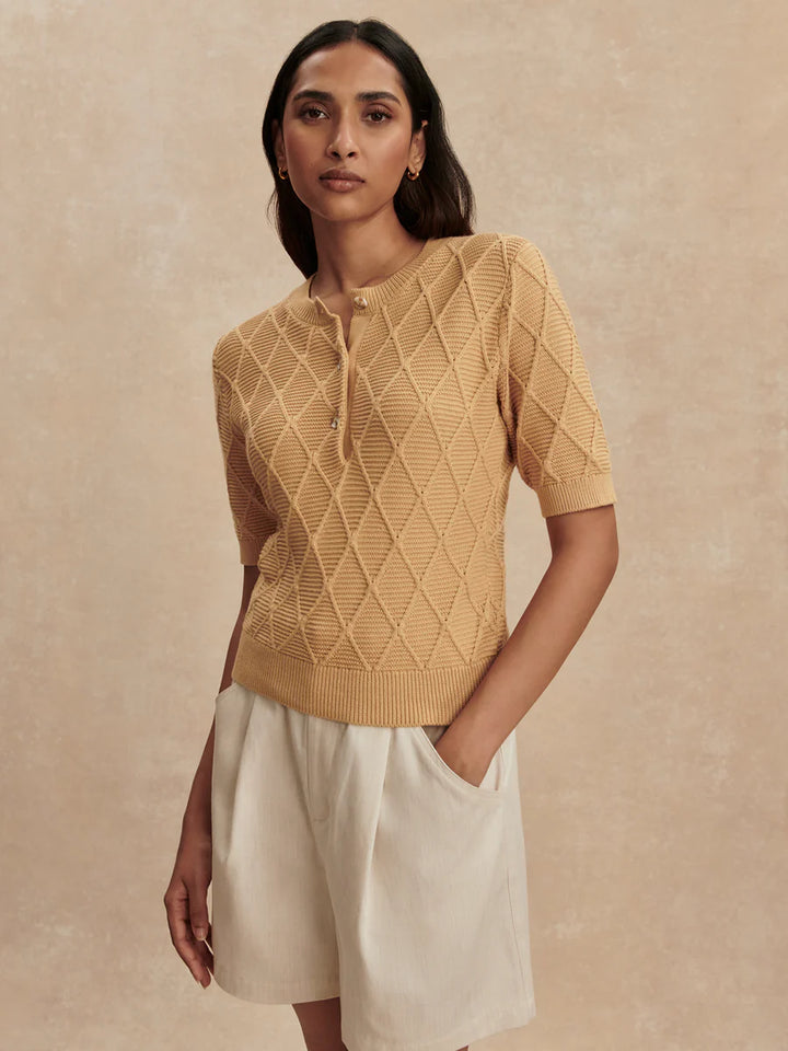 Merryn Diamond Knit Top
