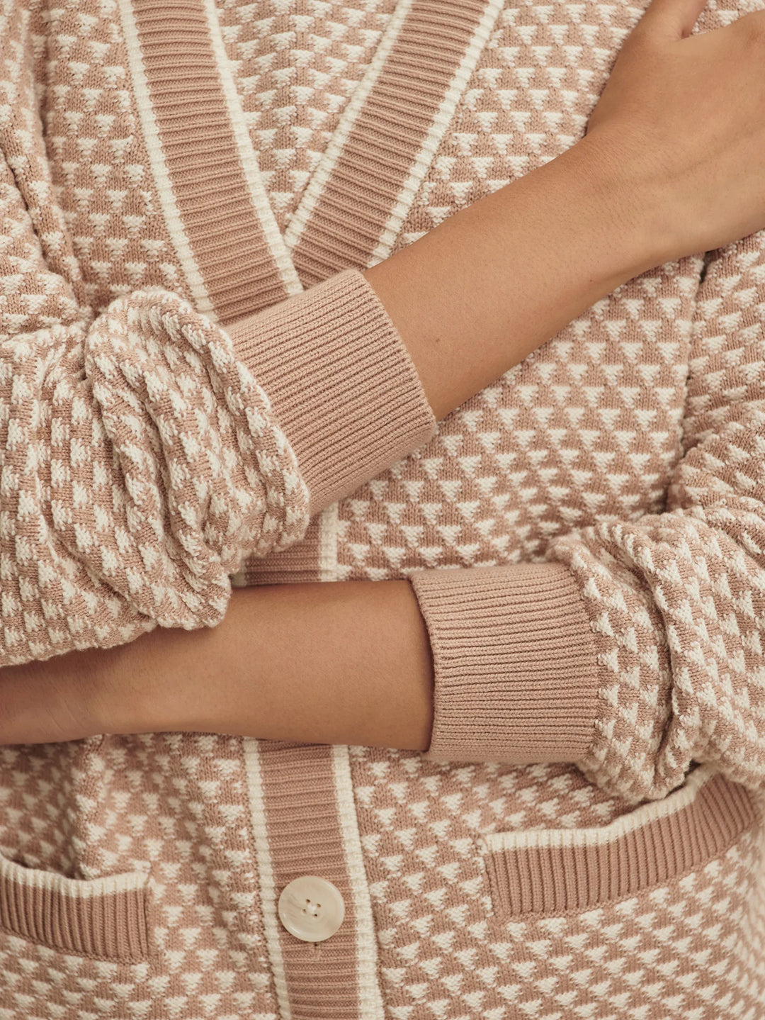 tarran stitch knit cardigan