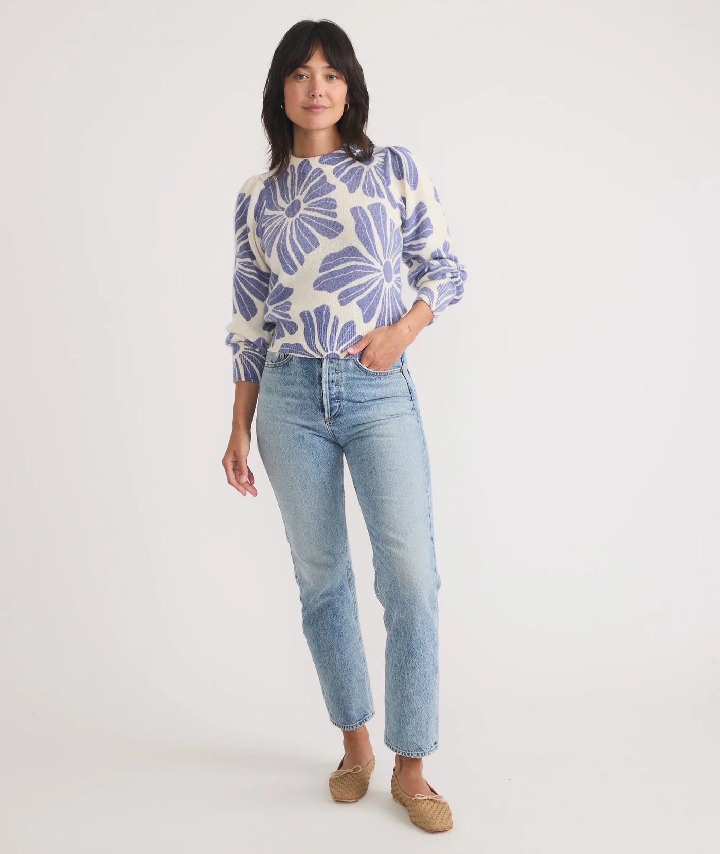 Printed Alma Puff Sleeve shirt