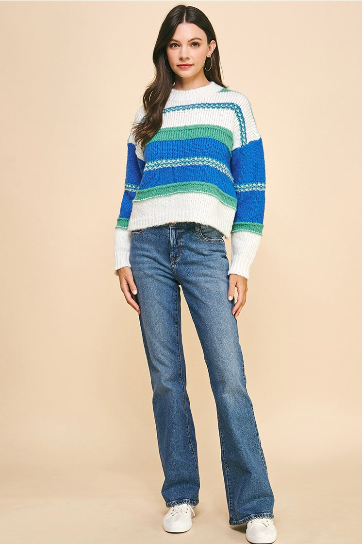 Multicolor stripe sweater