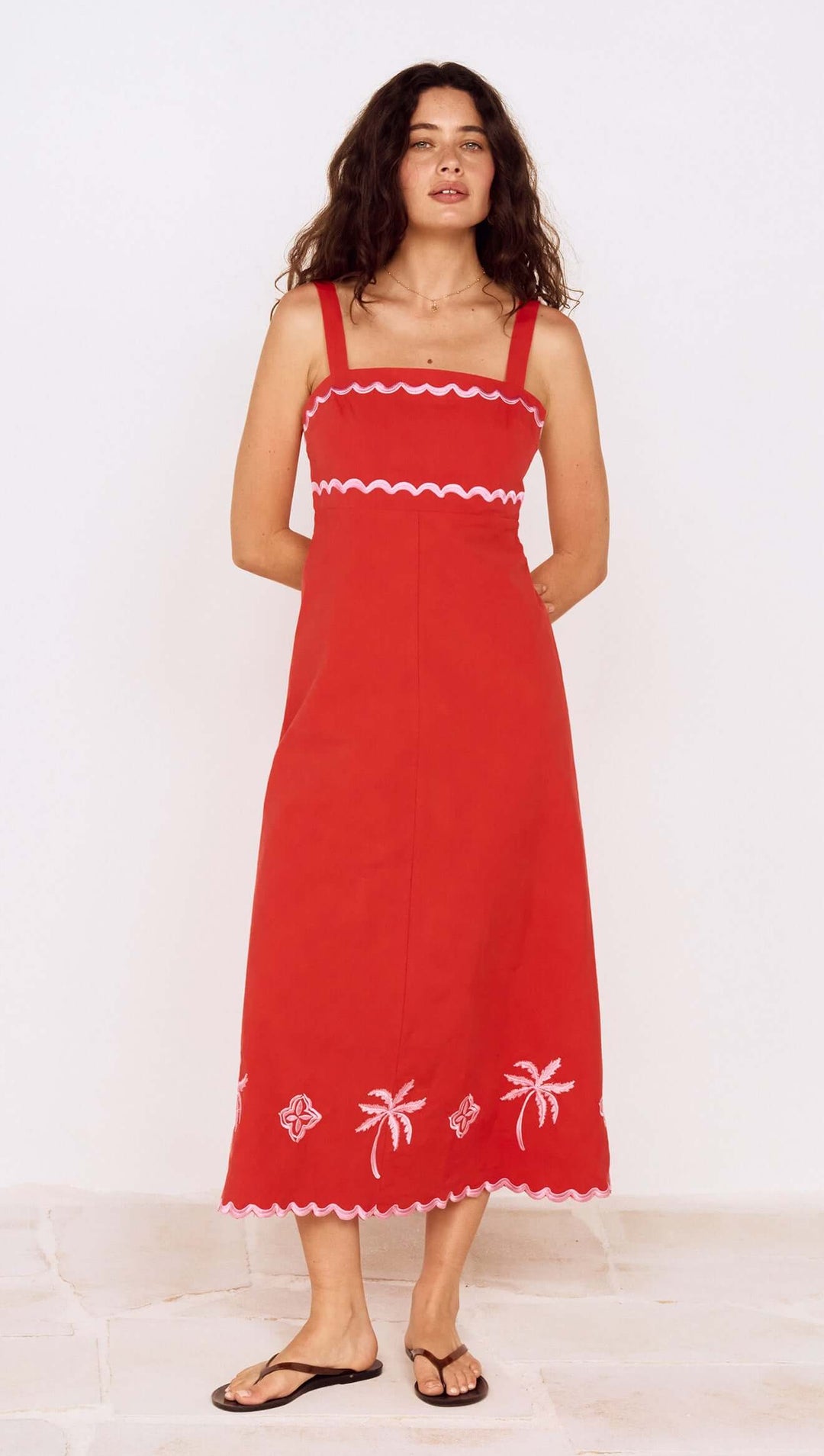Amaya Embroidered Mini Dress