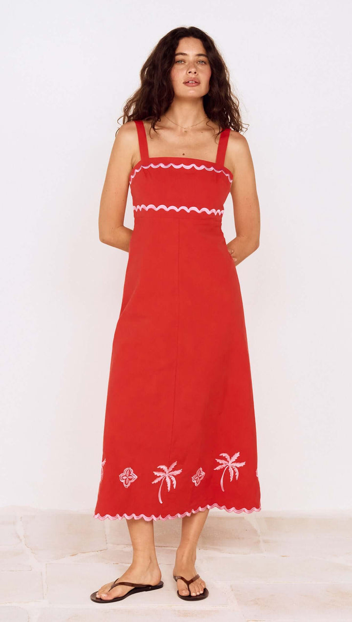 Amaya Embroidered Mini Dress