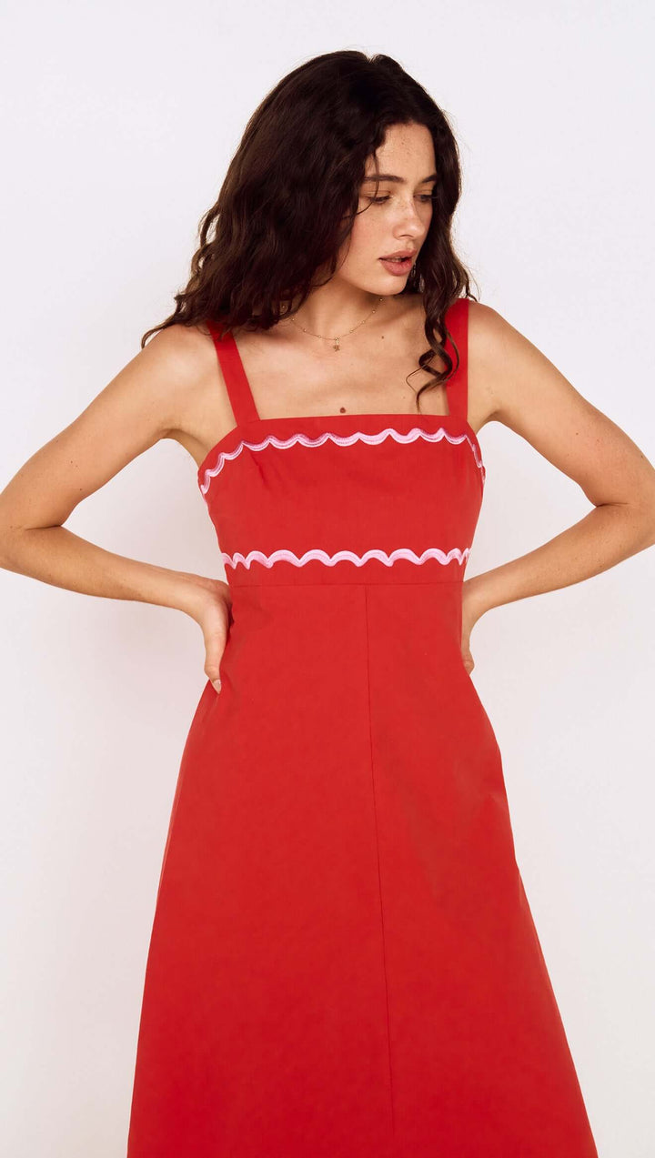 Amaya Embroidered Mini Dress