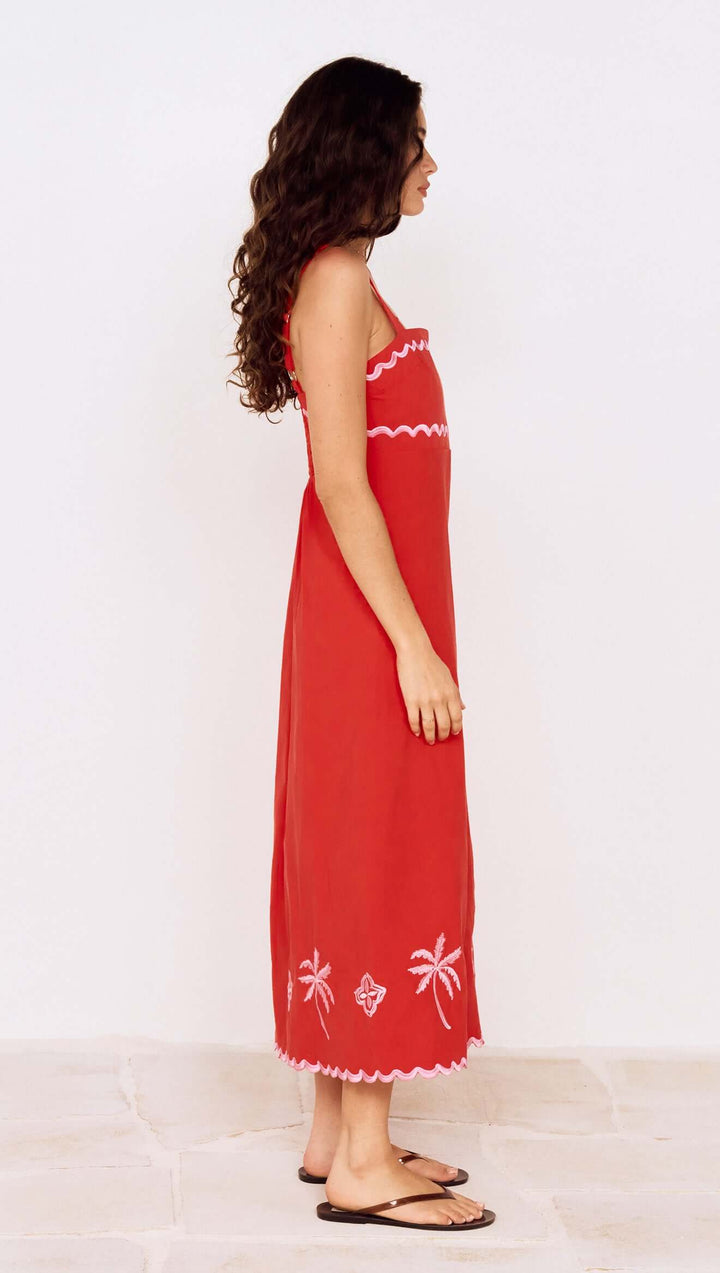 Amaya Embroidered Mini Dress