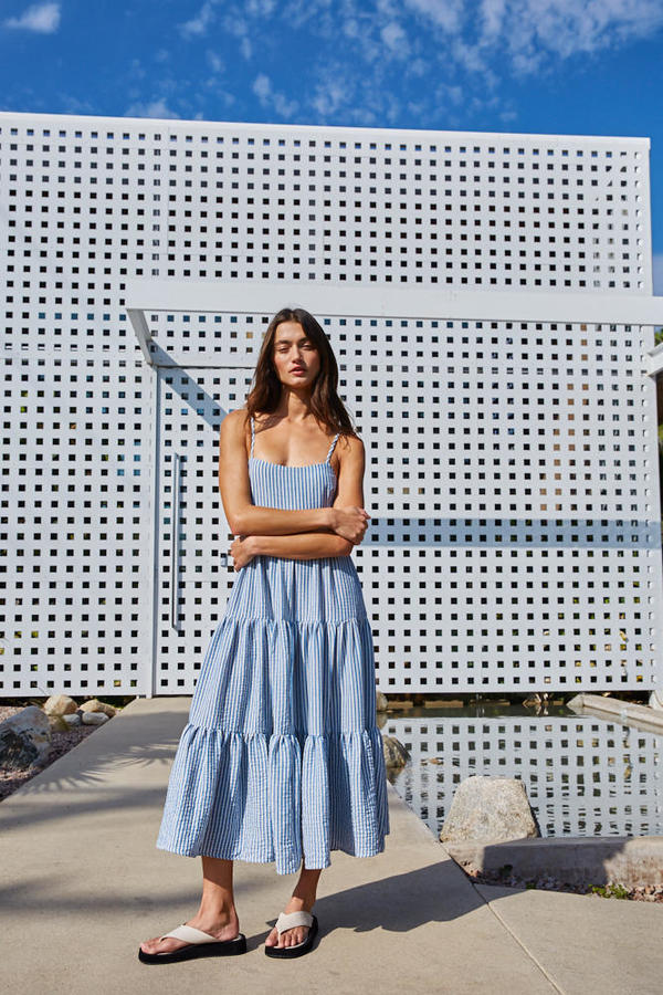 Angeline Tiered Maxi Woven Dress