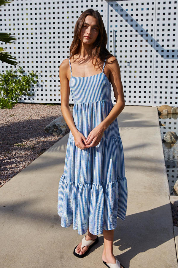 Angeline Tiered Maxi Woven Dress