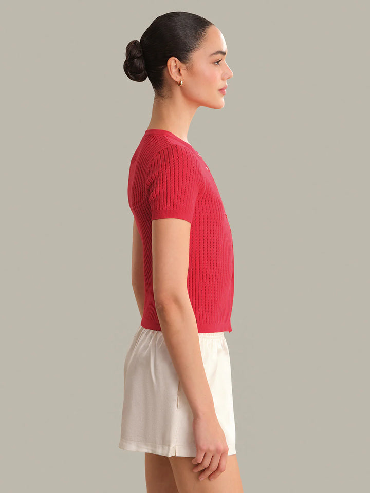 Anna Short Sleeve Button Down Cardi