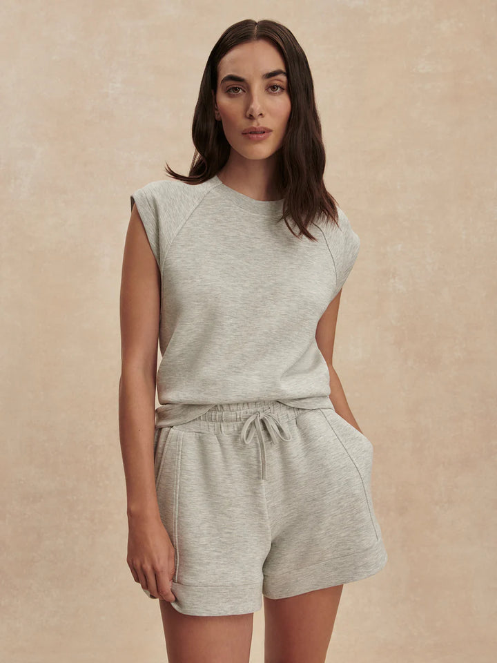 Atrium High Rise Short 4.5 in Light Grey Marl