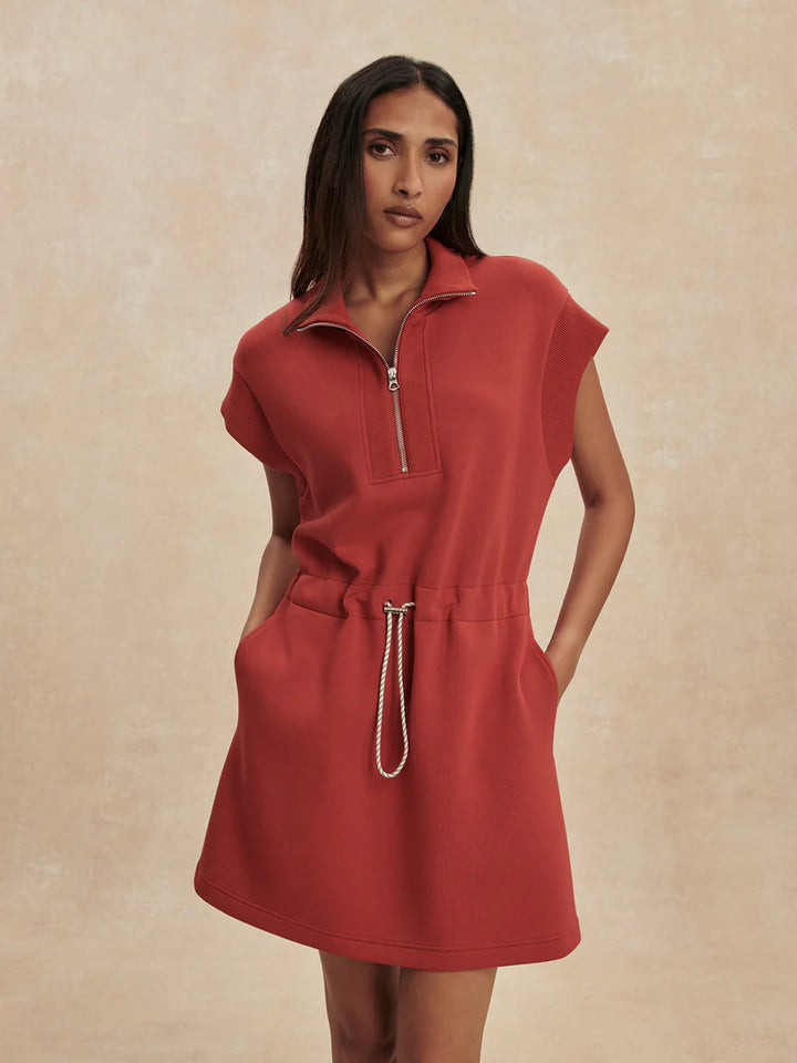 Avaya Half Zip Dress in Bossa Nova