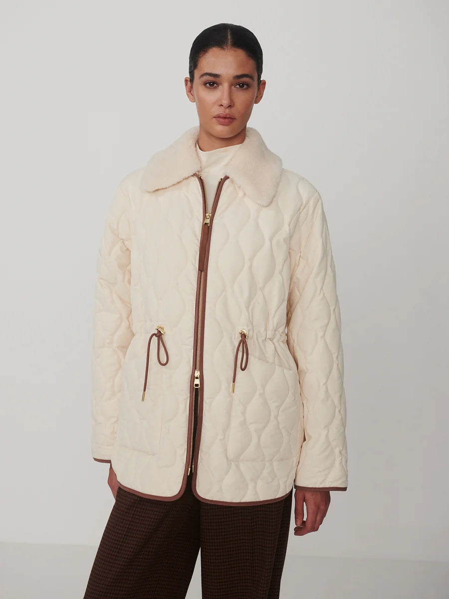 Bartley Quilted Jacket - Parchment