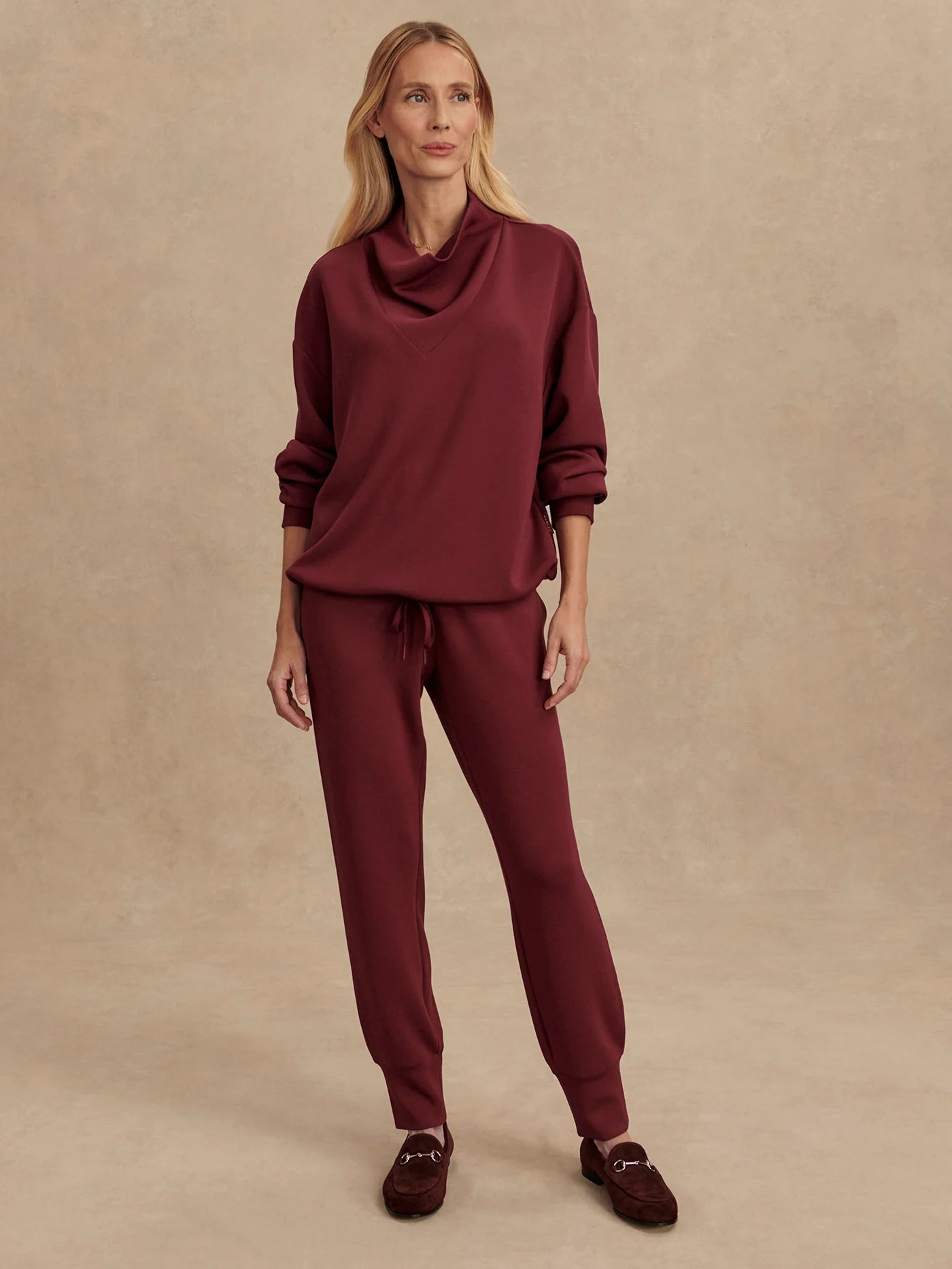 Betsy Sweat in New Maroon