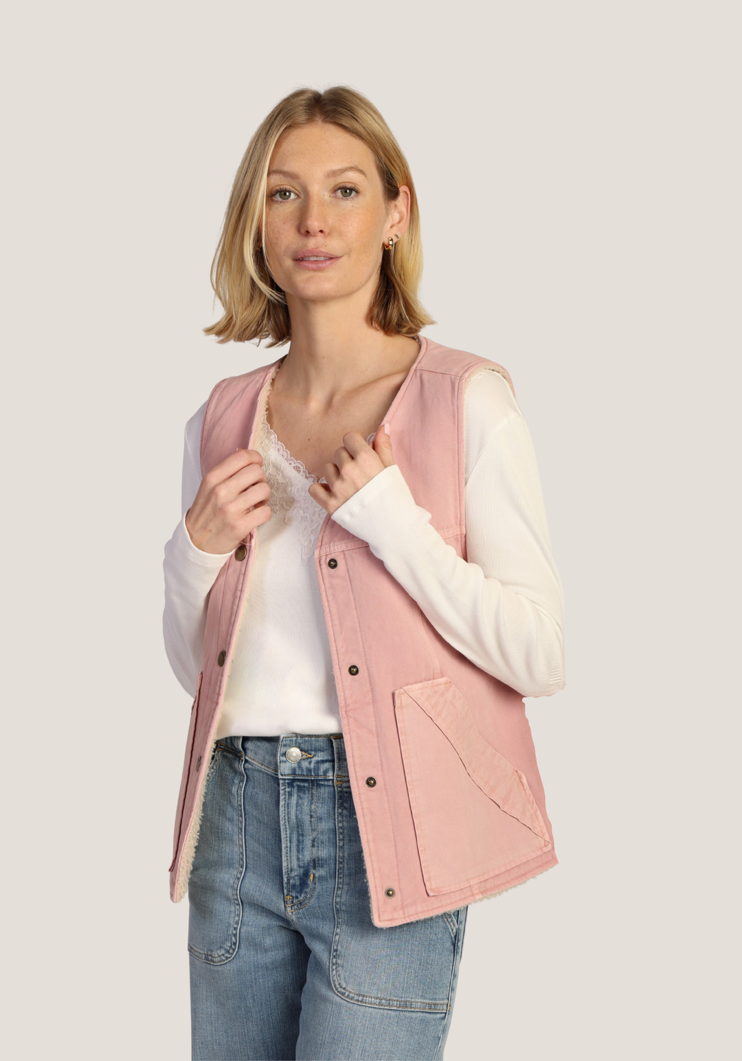 Bowie Vest with Sherpa Lining