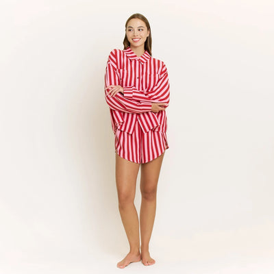 brunch date long sleeve shortie pj set