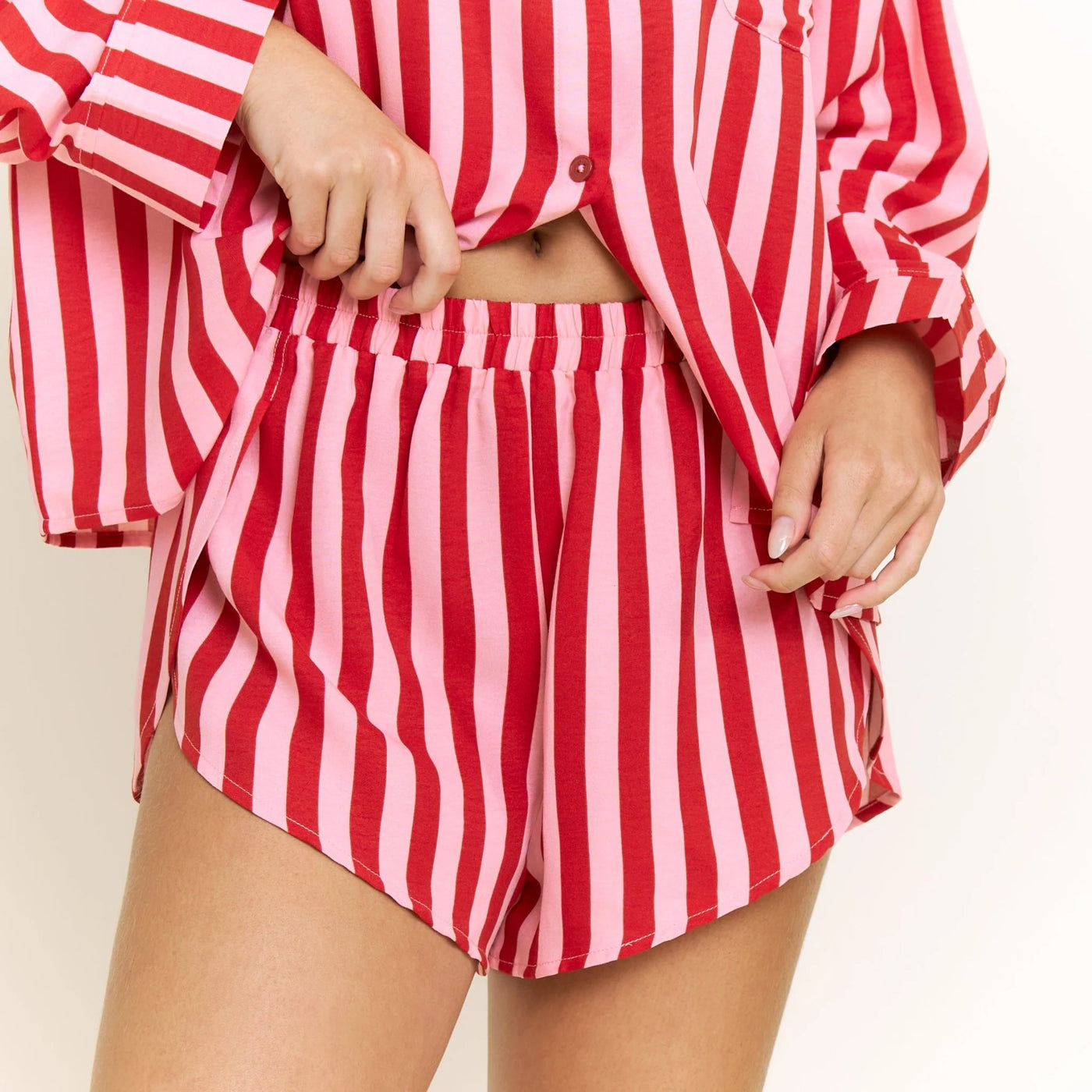 brunch date long sleeve shortie pj set